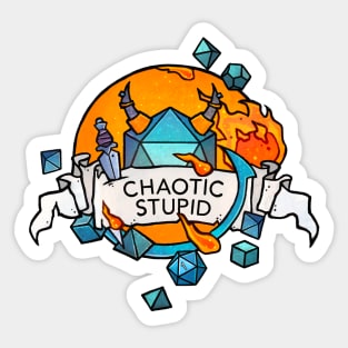 Chaotic Stupid | DnD Alignment is no joke! Sticker